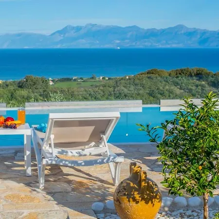Villa Vasilika Peritheias Sleeps 10 With Pool Air Con And Wifi *